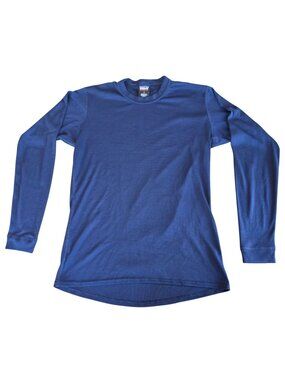 Vintage 90s Patagonia Capilene Base Layer Long Sleeve Small Blue Made USA